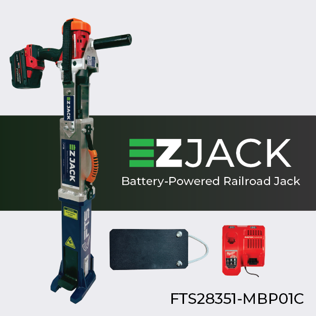 EZ-Jack Complete Kit | Battery-Powered Railroad Jack — Focused